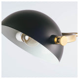 Denmark Black/Gold Concrete Base Metal Shade Floor Lamp by Mercana at Eve Furniture