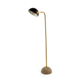 Denmark Black/Gold Concrete Base Metal Shade Floor Lamp by Mercana at Eve Furniture