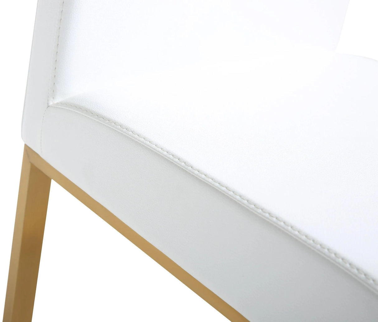 Denmark Performance Vegan Leather Stool with Gold Base - Set of 2 by TOV Furniture at Eve Furniture