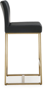 Denmark Performance Vegan Leather Stool with Gold Base - Set of 2 by TOV Furniture at Eve Furniture
