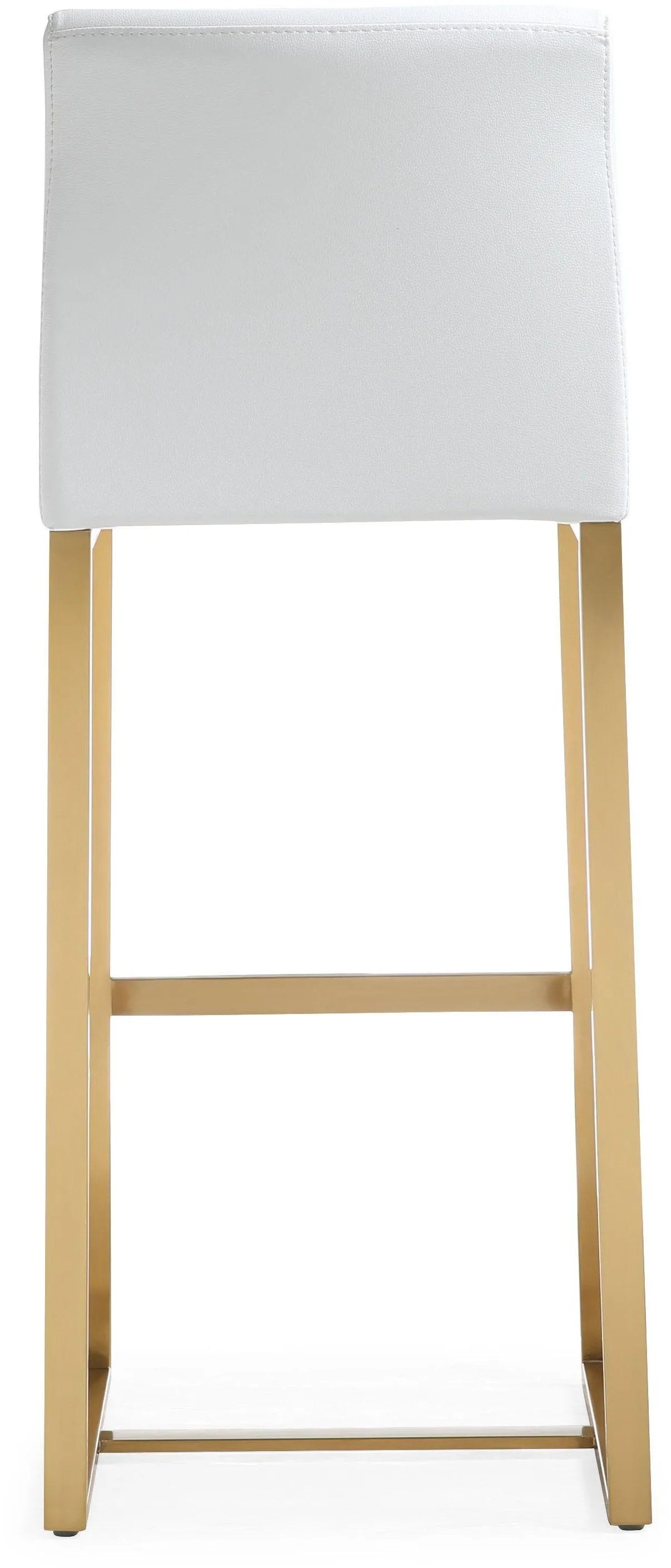 Denmark Performance Vegan Leather Stool with Gold Base - Set of 2 by TOV Furniture at Eve Furniture