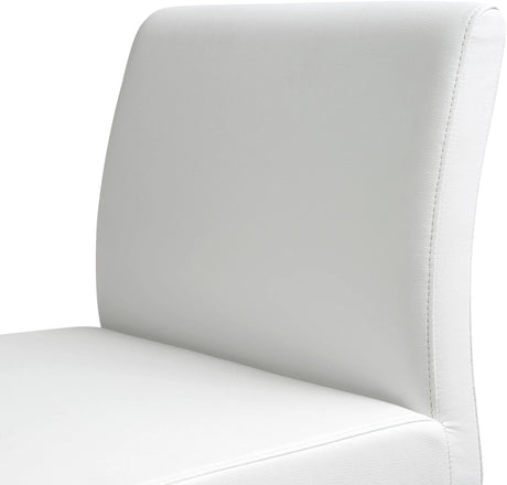 Denmark Performance Vegan Leather Stool with Silver Base - Set of 2 by TOV Furniture at Eve Furniture