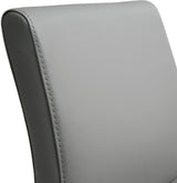 Denmark Performance Vegan Leather Stool with Silver Base - Set of 2 by TOV Furniture at Eve Furniture