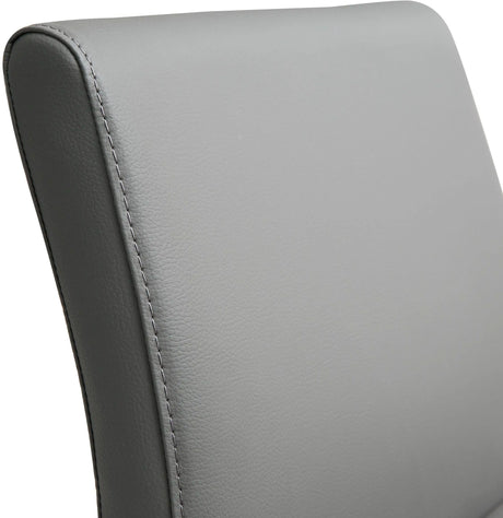 Denmark Performance Vegan Leather Stool with Silver Base - Set of 2 by TOV Furniture at Eve Furniture