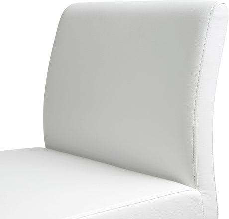 Denmark Performance Vegan Leather Stool with Silver Base - Set of 2 by TOV Furniture at Eve Furniture