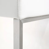 Denmark Performance Vegan Leather Stool with Silver Base - Set of 2 by TOV Furniture at Eve Furniture