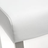 Denmark Performance Vegan Leather Stool with Silver Base - Set of 2 by TOV Furniture at Eve Furniture