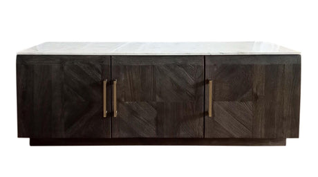 Dennis White and Tobacco Grey 3-door Marble Top Dining Sideboard Server by Coaster at Eve Furniture