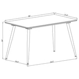 Dennison Rectangular Dining Table with Ceramic Top Grey