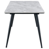 Dennison Rectangular Dining Table with Ceramic Top Grey