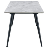 Dennison Rectangular Dining Table with Ceramic Top Grey