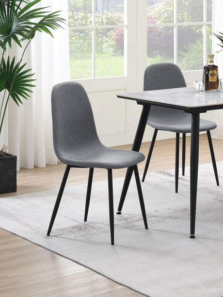 Dennison Upholstered Dining Side Chair Grey (Set of 4) by Coaster at Eve Furniture