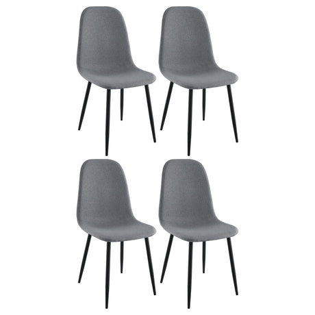 Dennison Upholstered Dining Side Chair Grey (Set of 4) by Coaster at Eve Furniture