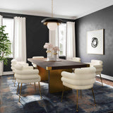 Dente Cream Performance Faux Sheepskin Dining Chair by TOV Furniture at Eve Furniture