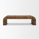 Denton Medium Brown Relcaimed Wood Bench by Mercana at Eve Furniture