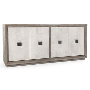 Denver 4 Door Cabinet Distressed - Gray/Antique White by Classic Home at Eve Furniture
