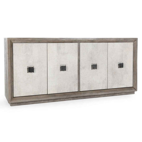 Denver 4 Door Cabinet Distressed - Gray/Antique White by Classic Home at Eve Furniture