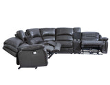 Denver Charcoal Dual-Power 6-Piece Sectional by Steve Silver at Eve Furniture
