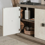 Denver Distressed Gray/Weathered Chalk Cabinet by Classic Home at Eve Furniture