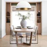 Denver Rectangular Brown Solid Wood Top & Base Dining Table by Mercana at Eve Furniture