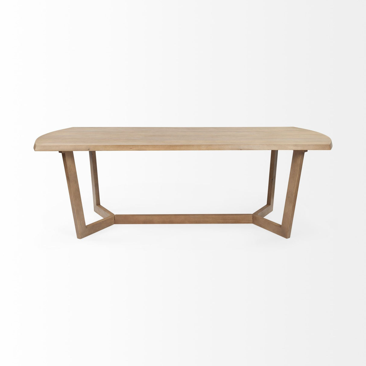 Denver Rectangular Brown Solid Wood Top & Base Dining Table by Mercana at Eve Furniture