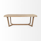 Denver Rectangular Brown Solid Wood Top & Base Dining Table by Mercana at Eve Furniture