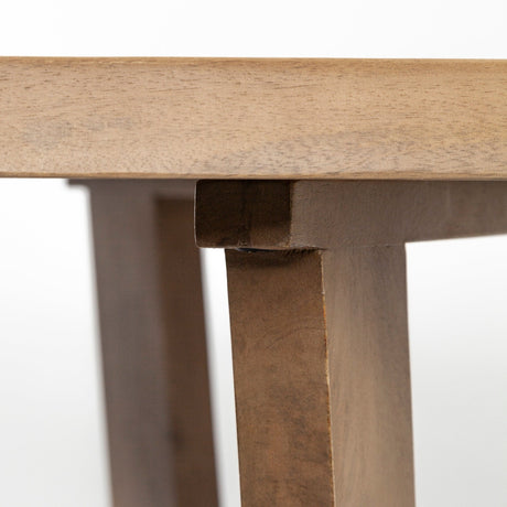Denver Rectangular Brown Solid Wood Top & Base Dining Table by Mercana at Eve Furniture