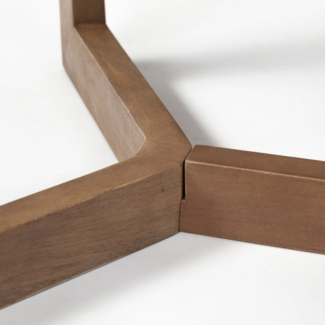 Denver Rectangular Brown Solid Wood Top & Base Dining Table by Mercana at Eve Furniture