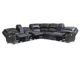 Denver Charcoal Dual-Power 6-Piece Sectional by Steve Silver at Eve Furniture