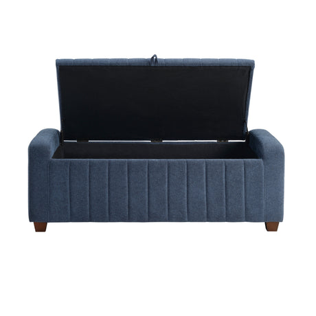 Derby Blue Storage Bench by Homelegance at Eve Furniture