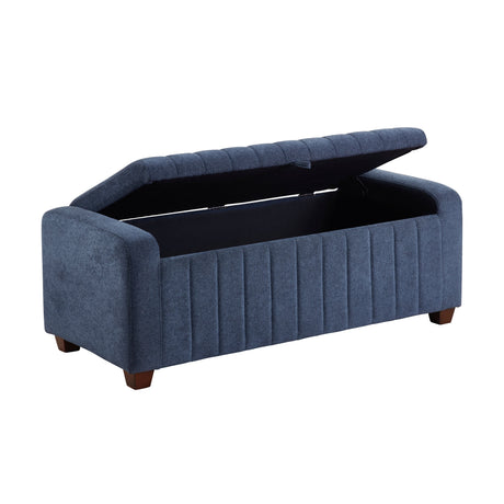 Derby Blue Storage Bench by Homelegance at Eve Furniture