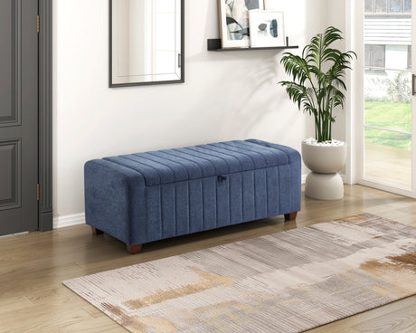 Derby Blue Storage Bench by Homelegance at Eve Furniture