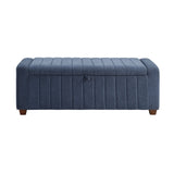 Derby Blue Storage Bench by Homelegance at Eve Furniture