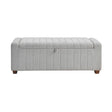 Derby Light Gray Storage Bench by Homelegance at Eve Furniture