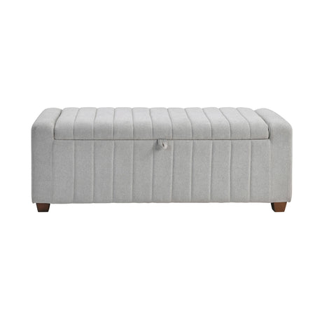 Derby Light Gray Storage Bench by Homelegance at Eve Furniture