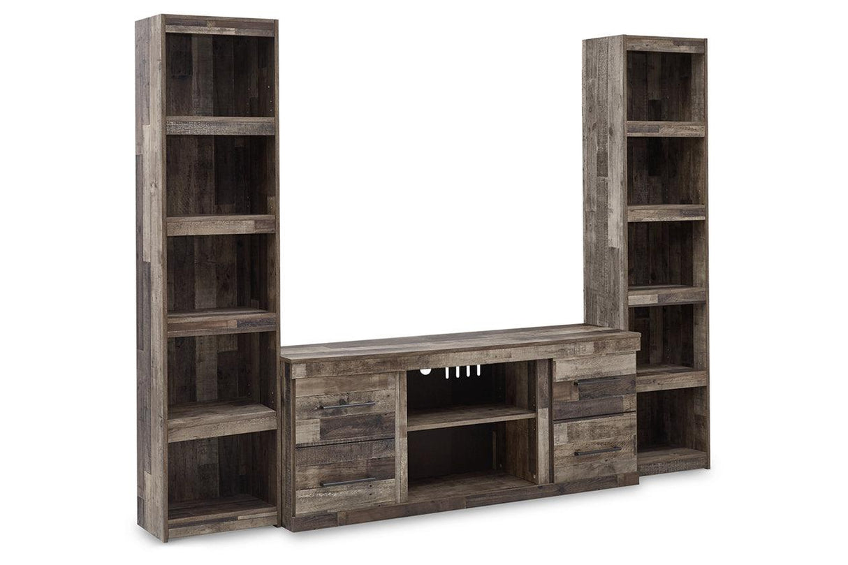 Derekson Multi Gray 3-Piece Entertainment Center by Ashley at Eve Furniture