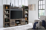 Derekson Multi Gray 4-Piece Entertainment Center by Ashley at Eve Furniture