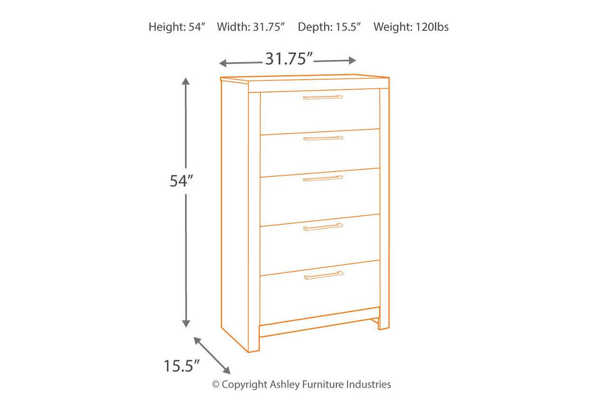 Derekson Multi Gray Chest of Drawers by Ashley at Eve Furniture