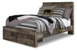 Derekson Multi Gray Full Storage Platform Bed by Ashley at Eve Furniture