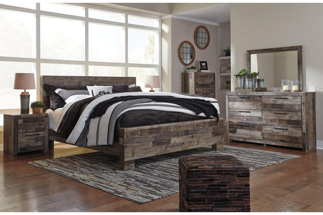 Derekson Multi Gray King Panel Bed by Ashley at Eve Furniture