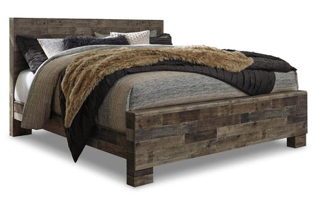 Derekson Multi Gray King Panel Bed by Ashley at Eve Furniture