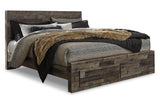 Derekson Multi Gray King Storage Platform Bed by Ashley at Eve Furniture
