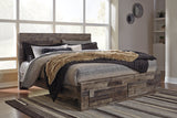 Derekson Multi Gray King Storage Platform Bed by Ashley at Eve Furniture