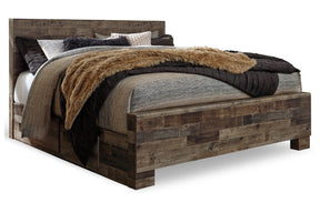 Derekson Multi Gray King Storage Platform Bed with 2 Drawers by Ashley at Eve Furniture