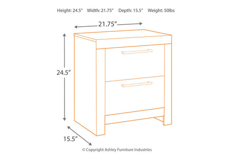 Derekson Multi Gray Nightstand by Ashley at Eve Furniture