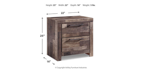 Derekson Multi Gray Nightstand by Ashley at Eve Furniture