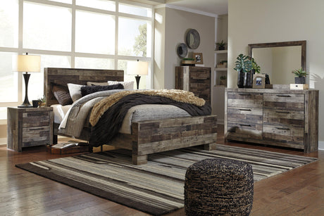 Derekson Multi Gray Panel Bedroom Set by Ashley at Eve Furniture