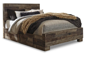 Derekson Multi Gray Queen Platform Bed with 2 Side Storage by Ashley at Eve Furniture