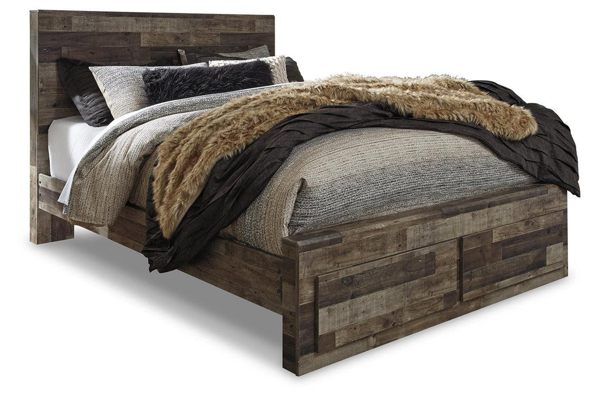 Derekson Multi Gray Queen Platform Bed with 2 Storage Drawers by Ashley at Eve Furniture