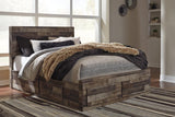 Derekson Multi Gray Queen Platform Bed with 6 Storage Drawers by Ashley at Eve Furniture